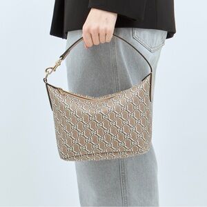 NWT Gucci GG Shadow Monogram Super Mini Ophidia Shoulder Bag in Rock Grey